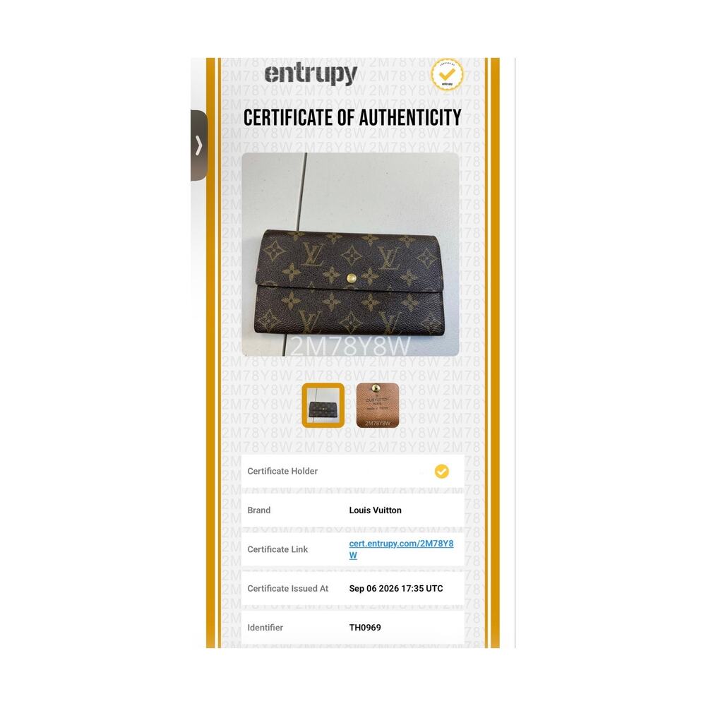 Louis Vuitton Sarah Wallet on Chain w/ COA - Picture 5 of 13